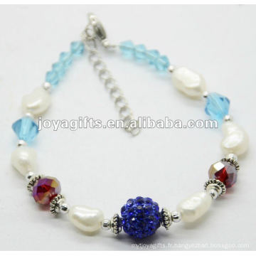 2013 Fashion girl pearl shamballa bracelet